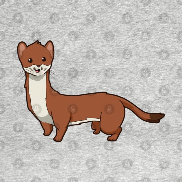 Kawaii weasel by Modern Medieval Design